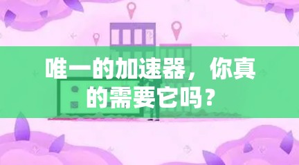 唯一的加速器,你真的需要它吗? 唯一的加速器,你真的需要它吗?