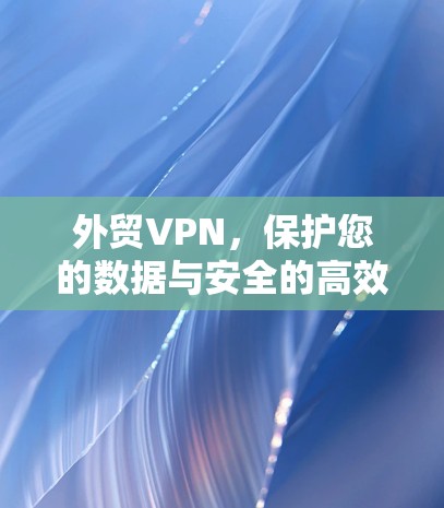 外贸VPN,保护您的数据与安全的高效解决方案