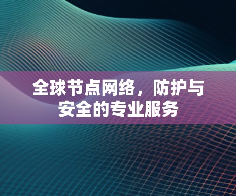 全球节点网络，防护与安全的专业服务