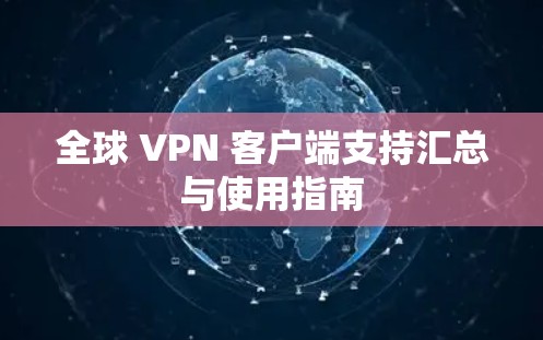 全球 VPN 客户端支持汇总与使用指南
