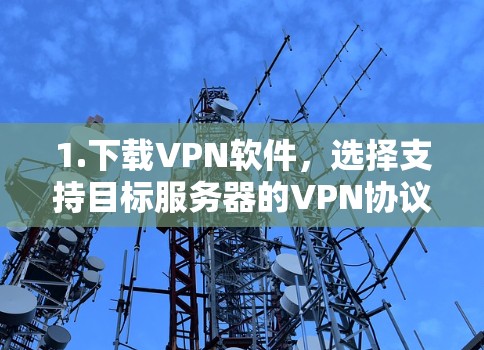 1.下载VPN软件，选择支持目标服务器的VPN协议，下载相应的软件