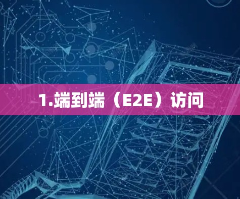 1.端到端(E2E)访问 1.端到端(E2E)访问