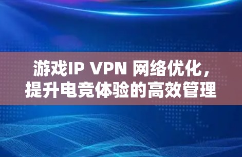 游戏IP VPN 网络优化,提升电竞体验的高效管理 游戏IP VPN 网络优化,提升电竞体验的高效管理