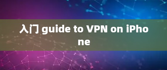 入门 guide to VPN on iPhone