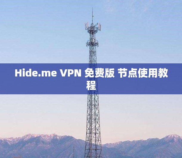 Hide.me VPN 免费版 节点使用教程