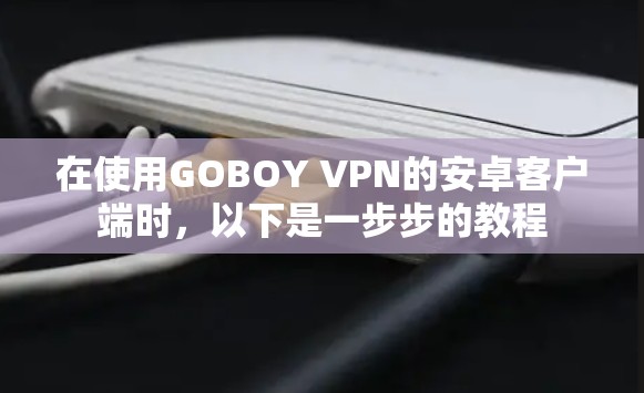 在使用GOBOY VPN的安卓客户端时，以下是一步步的教程