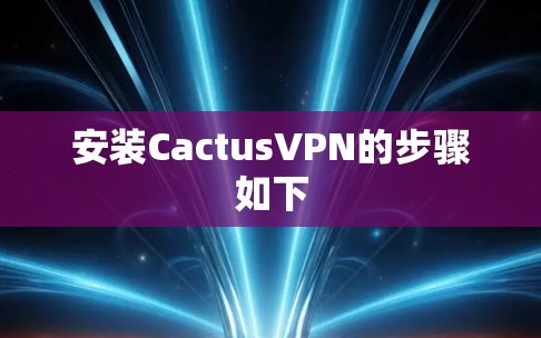 安装CactusVPN的步骤如下